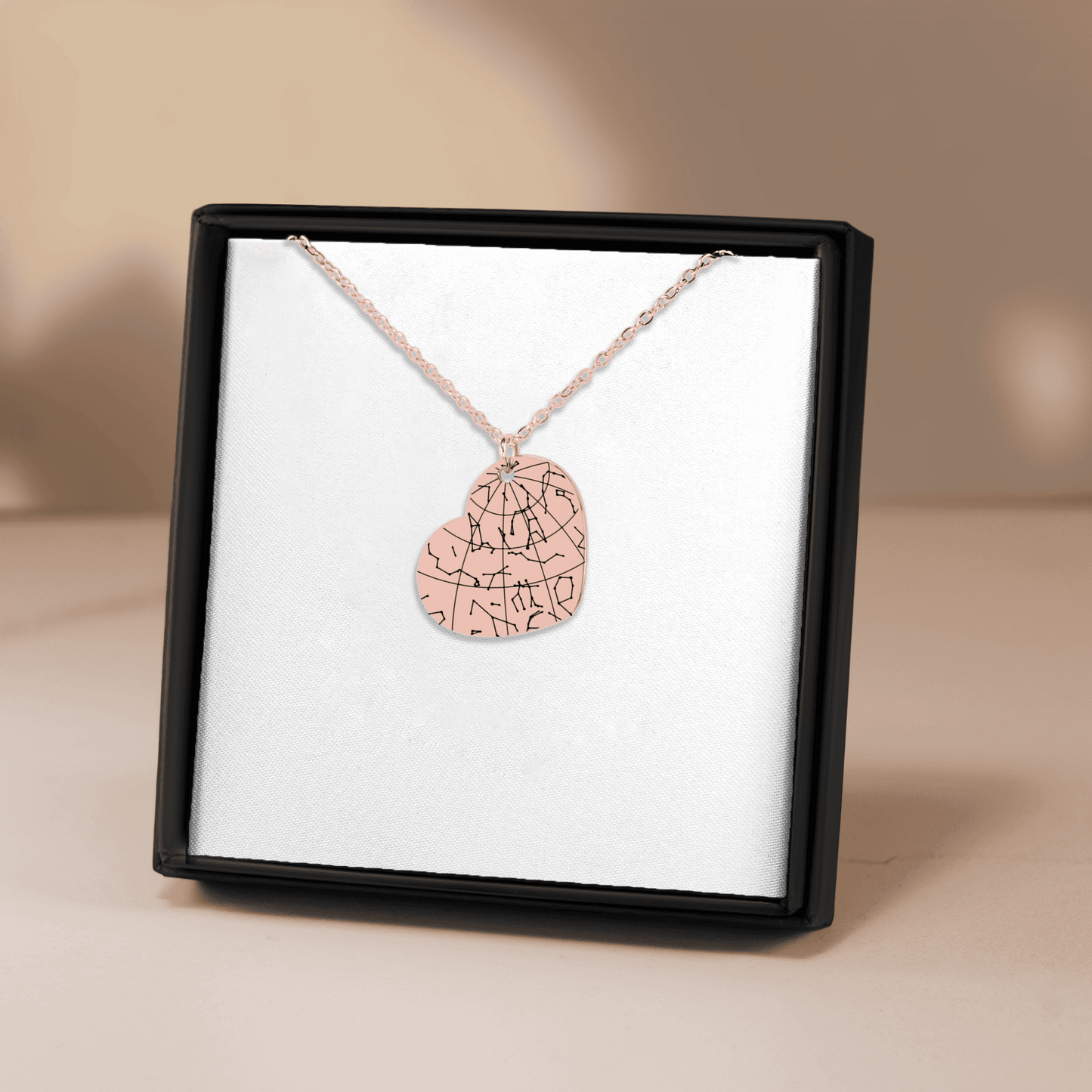 Star Map Heart Necklace