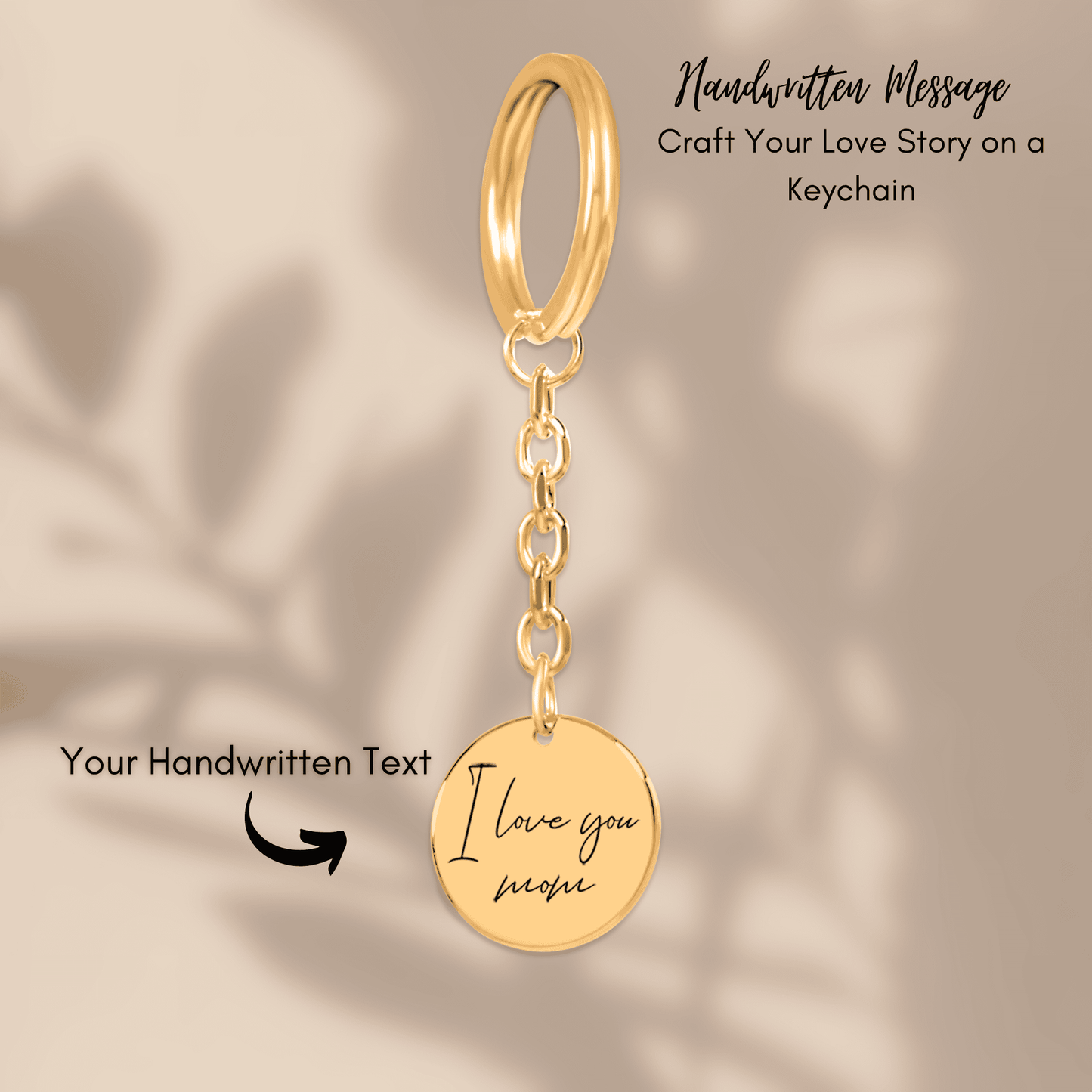 Handwritten Message Keychain