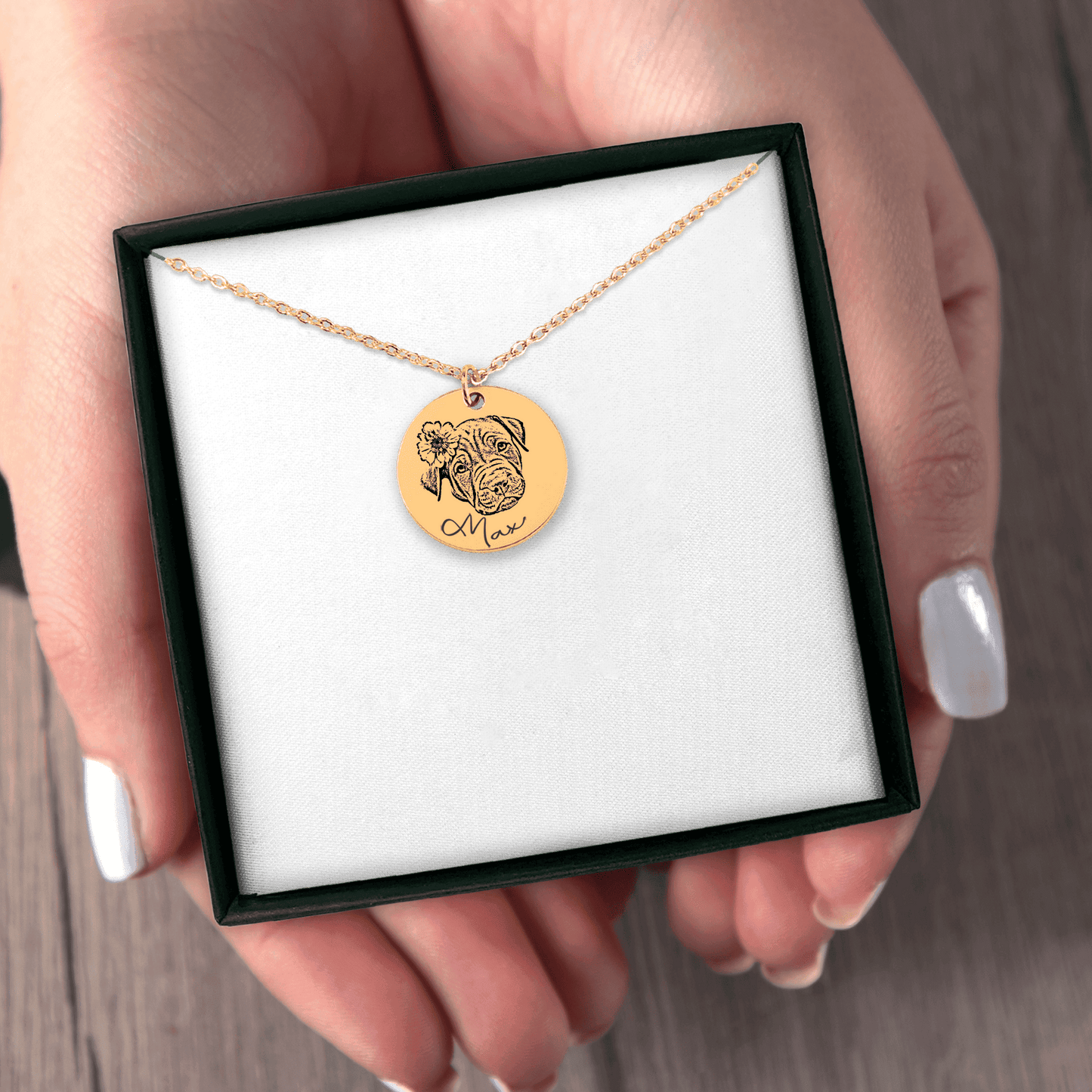 Dog Gold Portrait Necklace