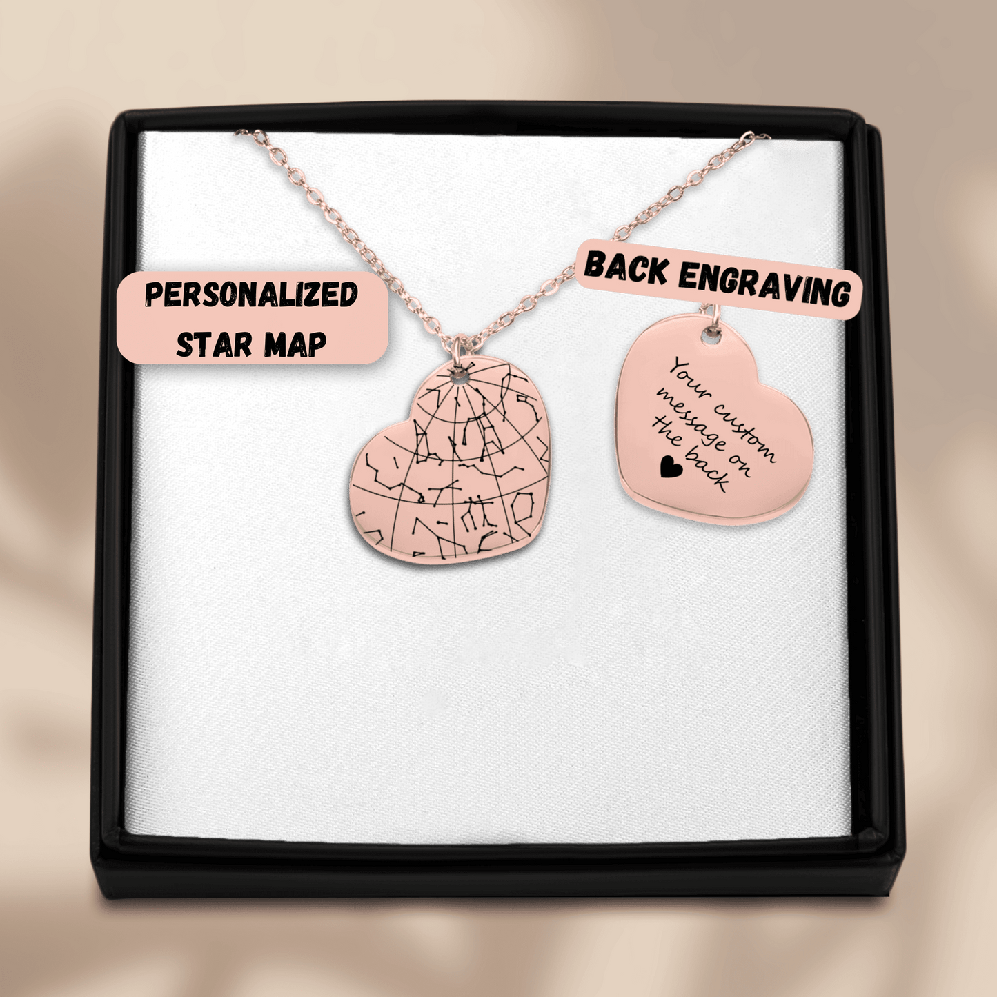 Star Map Heart Necklace